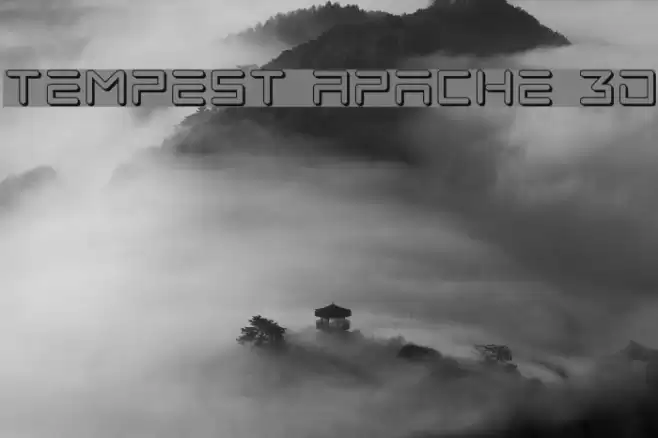 Tempest Apache 3D Font examples