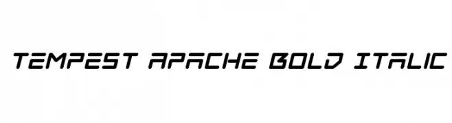Tempest Apache Bold Italic  フリーフォントのダウンロード