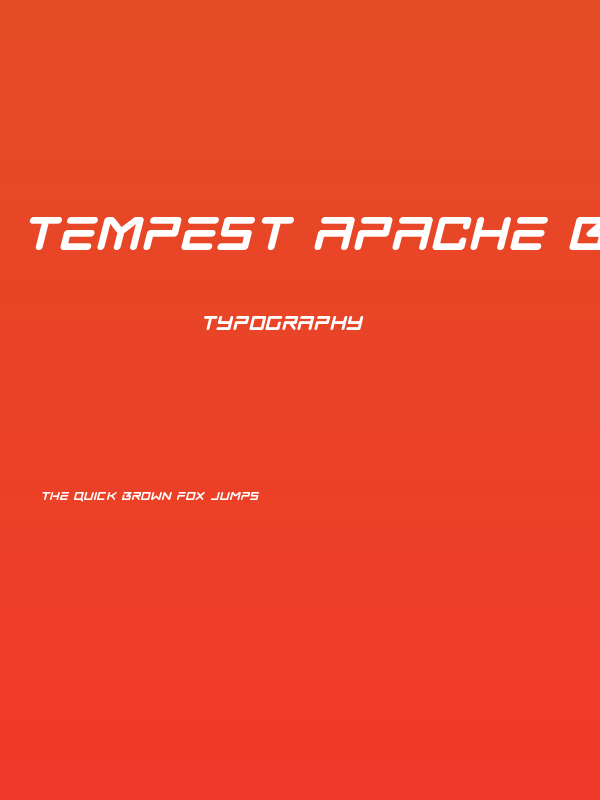 Tempest Apache Bold Italic Poster