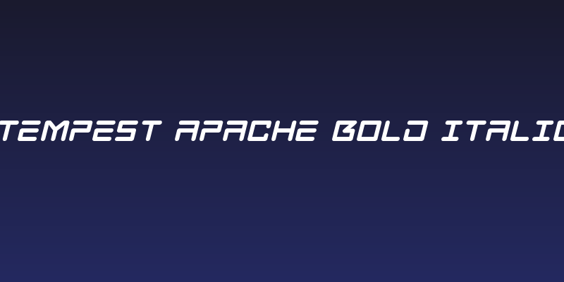 Tempest Apache Bold Italic Social Header