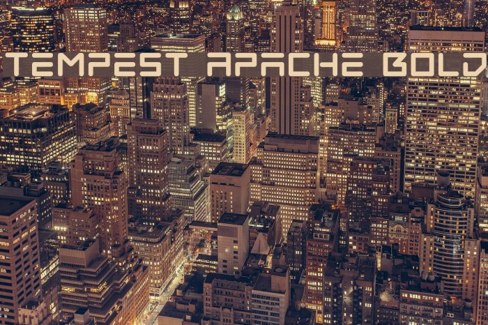 Tempest Apache Bold Font examples
