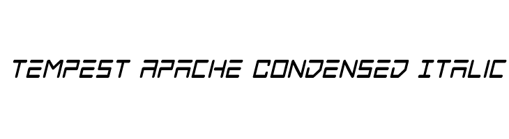 Tempest Apache Condensed Italic  Frei Schriftart Herunterladen
