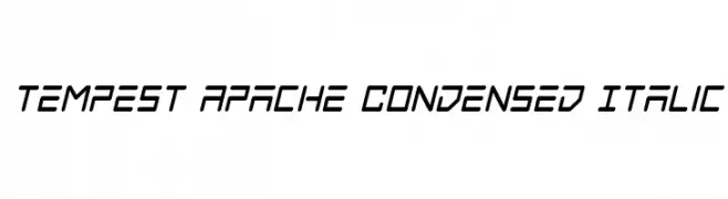 Tempest Apache Condensed Italic  नि: शुल्क फ़ॉन्ट्स डाउनलोड