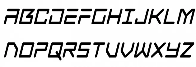 Tempest Apache Condensed Italic Schriftart Groß
