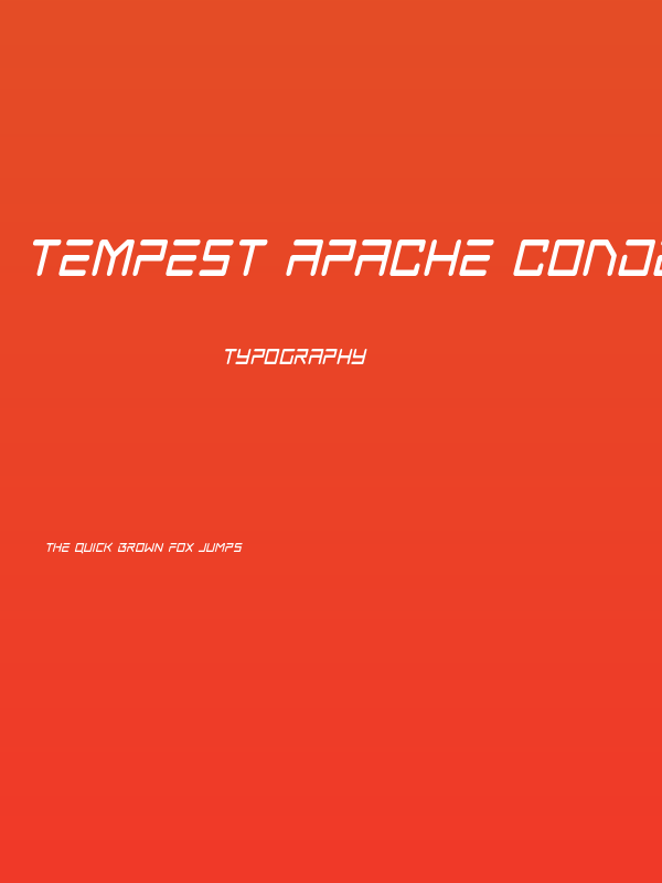 Tempest Apache Condensed Italic Poster