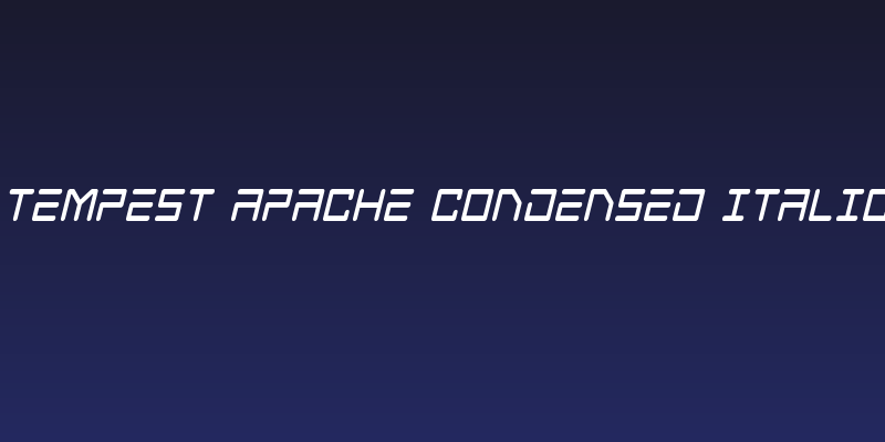 Tempest Apache Condensed Italic Social Header