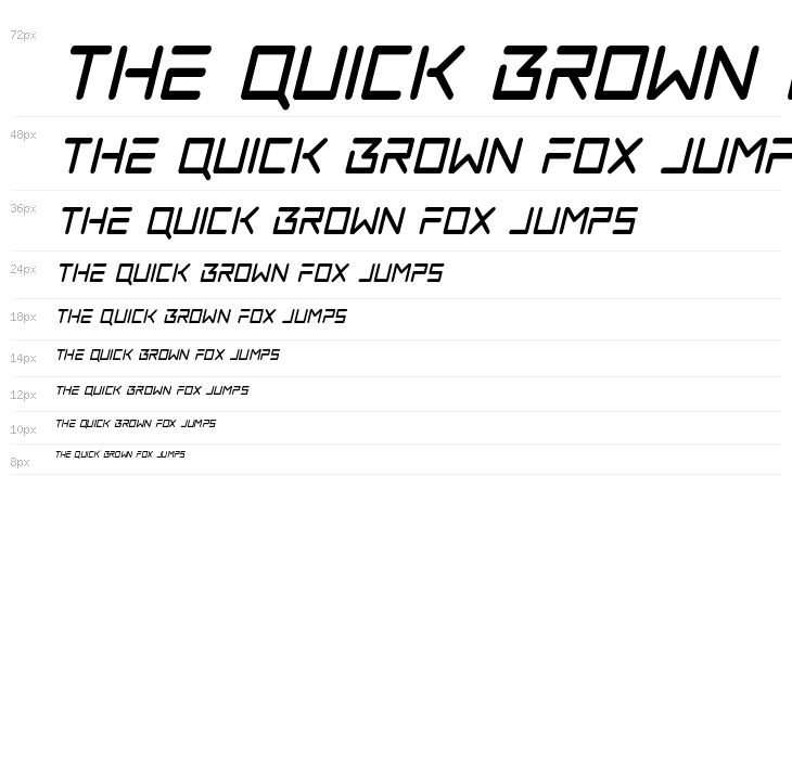 Tempest Apache Condensed Italic Waterfall