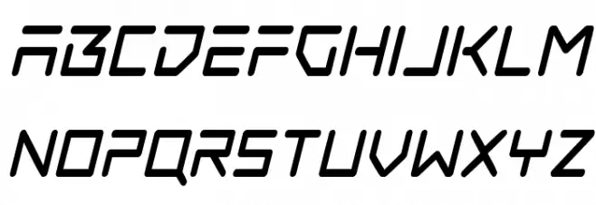 Tempest Apache Condensed Italic Font Litere mici