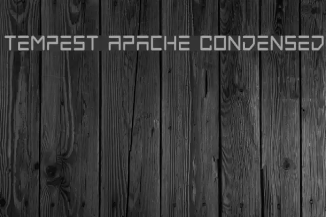 Tempest Apache Condensed Font examples
