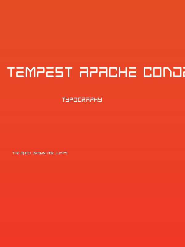 Tempest Apache Condensed Poster