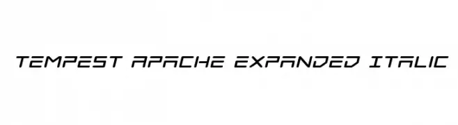 Tempest Apache Expanded Italic  नि: शुल्क फ़ॉन्ट्स डाउनलोड