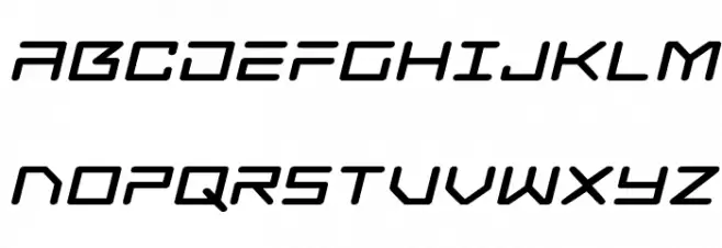 Tempest Apache Expanded Italic फ़ॉन्ट अपरकेस