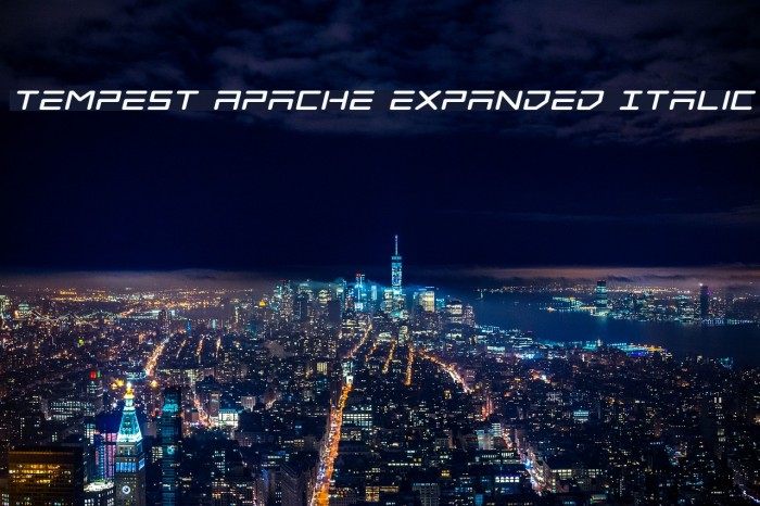 Tempest Apache Expanded Italic Font examples