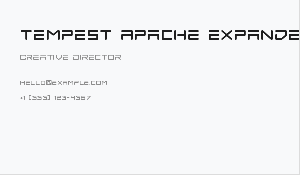 Tempest Apache Expanded Business Card