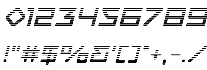 Tempest Apache Gradient Italic Font OTHER CHARS