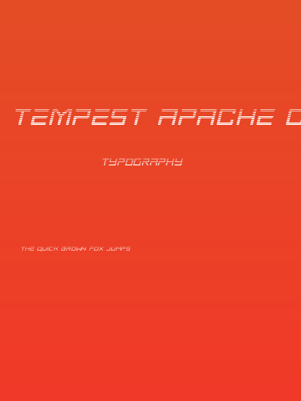 Tempest Apache Gradient Italic Poster