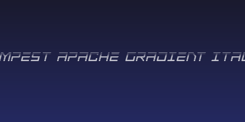 Tempest Apache Gradient Italic Social Header