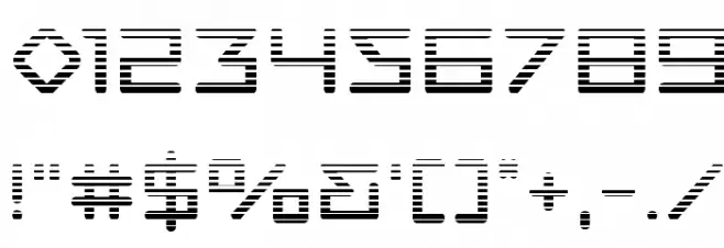 Tempest Apache Gradient Font OTHER CHARS