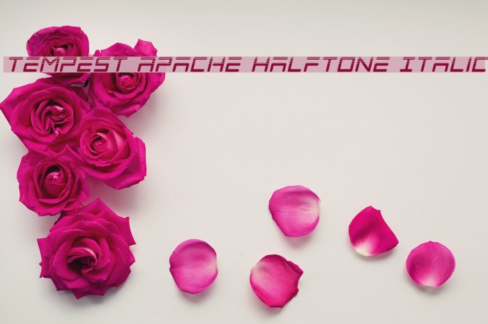 Tempest Apache Halftone Italic Example 2