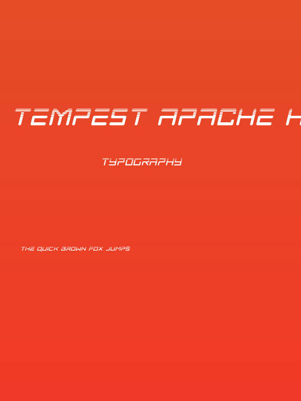 Tempest Apache Halftone Italic Poster