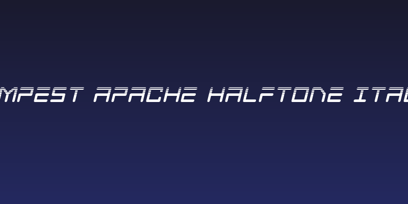 Tempest Apache Halftone Italic Social Header