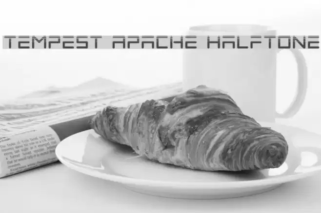 Tempest Apache Halftone Font examples