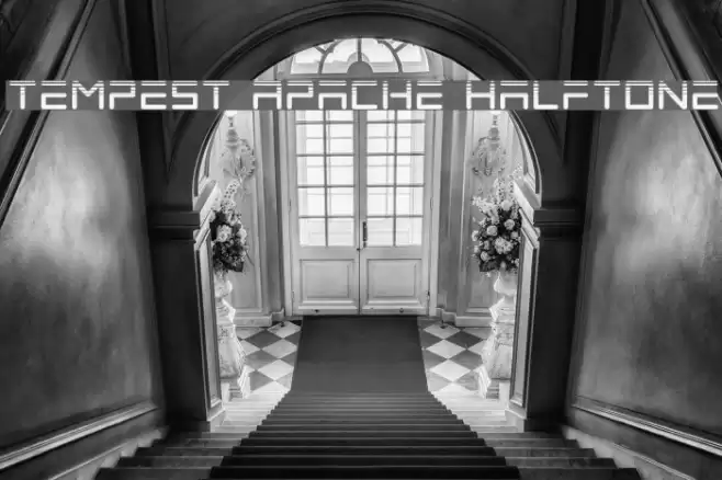 Tempest Apache Halftone Font examples