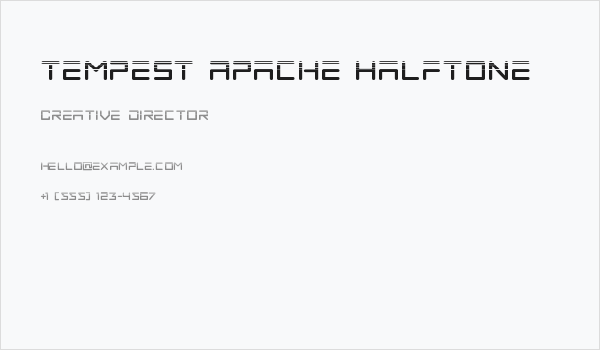 Tempest Apache Halftone Business Card
