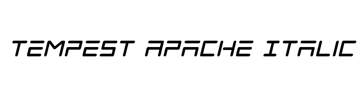 Tempest Apache Italic  Скачать бесплатные шрифты