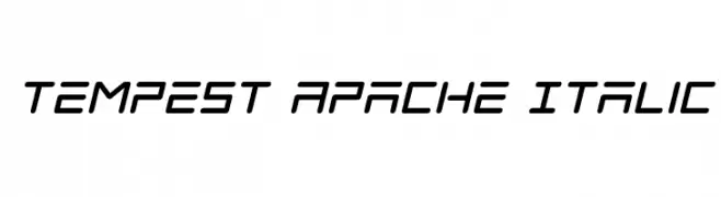 Tempest Apache Italic  नि: शुल्क फ़ॉन्ट्स डाउनलोड