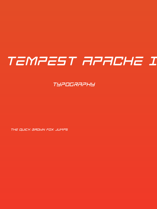 Tempest Apache Italic Poster