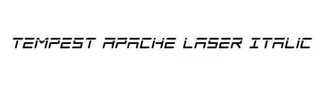 Tempest Apache Laser Italic  नि: शुल्क फ़ॉन्ट्स डाउनलोड