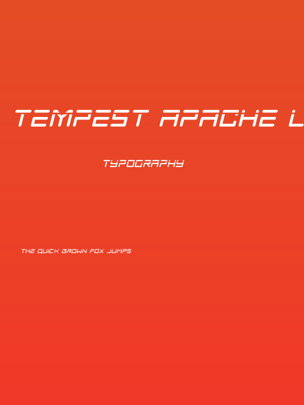 Tempest Apache Laser Italic Poster