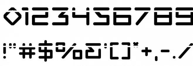 Tempest Apache Laser Font OTHER CHARS
