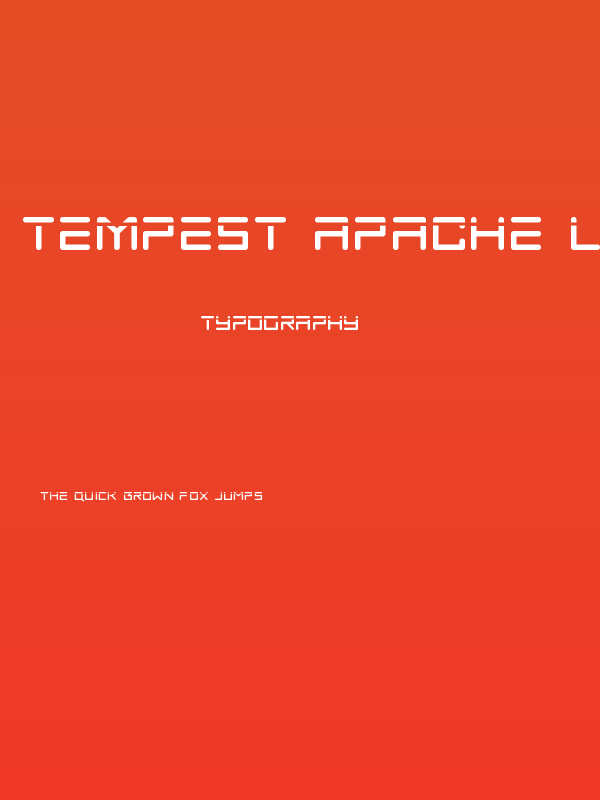 Tempest Apache Laser Poster