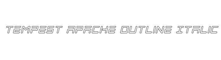Tempest Apache Outline Italic  font caratteri gratis