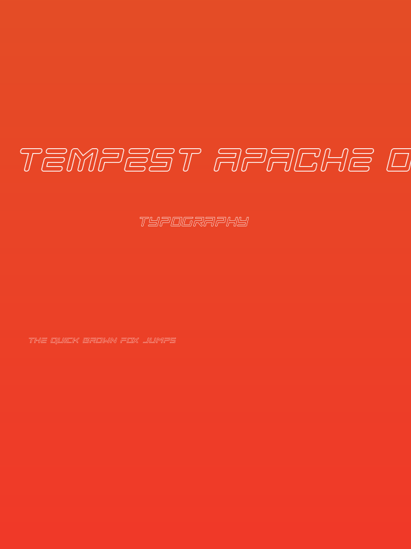 Tempest Apache Outline Italic Poster