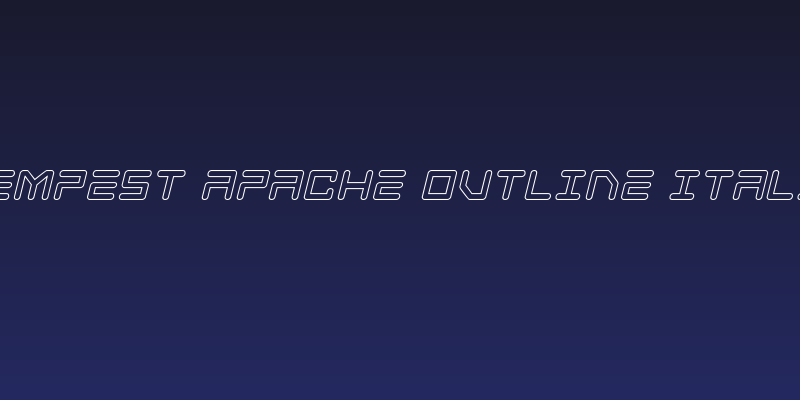 Tempest Apache Outline Italic Social Header