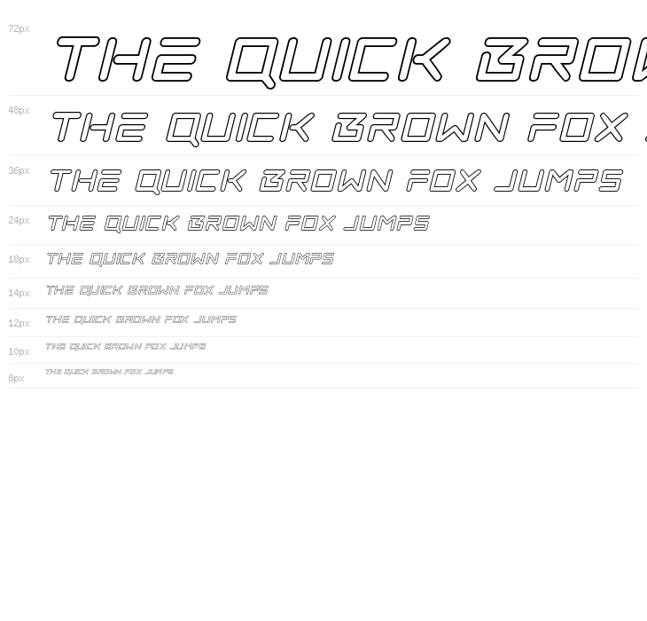 Tempest Apache Outline Italic Waterfall