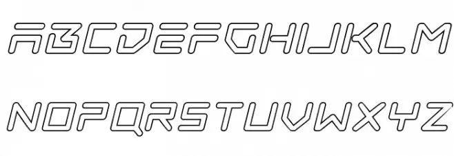 Tempest Apache Outline Italic Caratteri MINUSCOLO