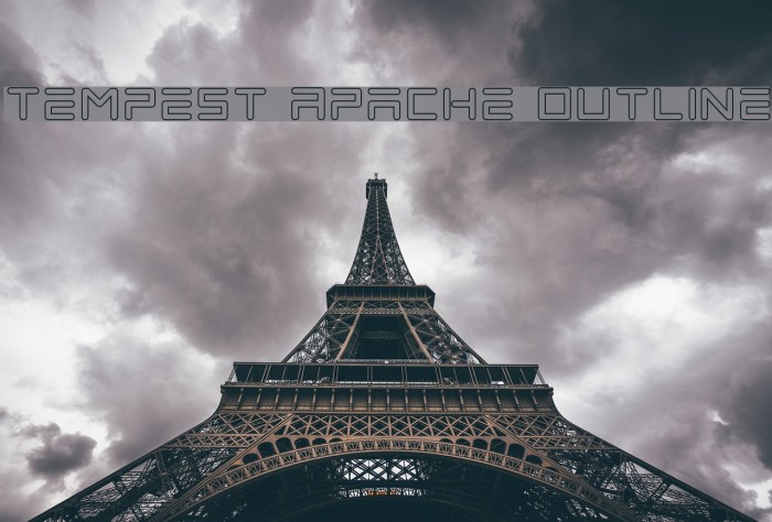Tempest Apache Outline Font examples