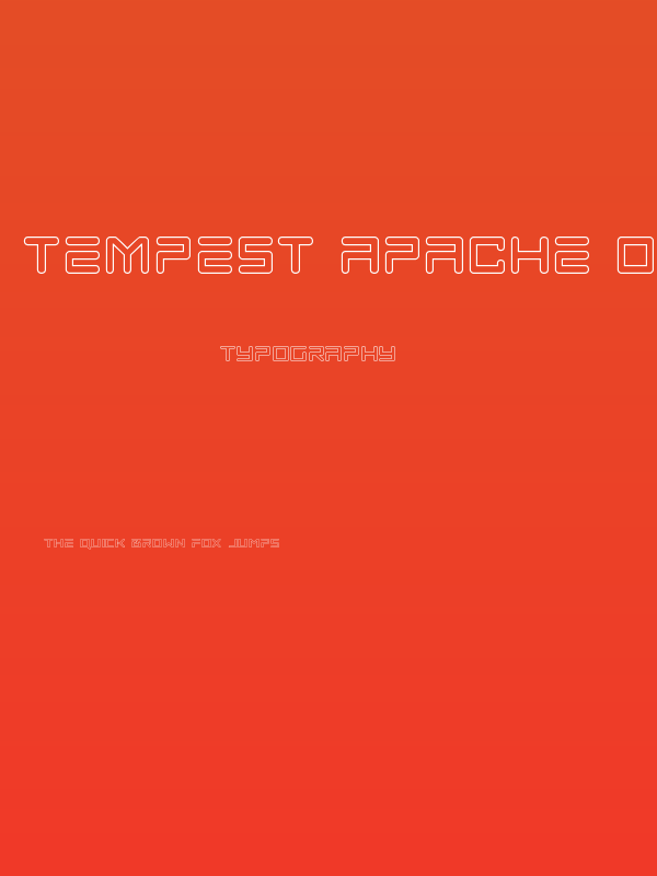 Tempest Apache Outline Poster