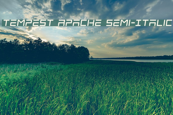 Tempest Apache Semi-Italic Font examples