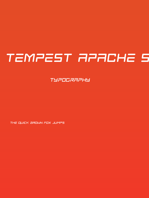 Tempest Apache Semi-Italic Poster