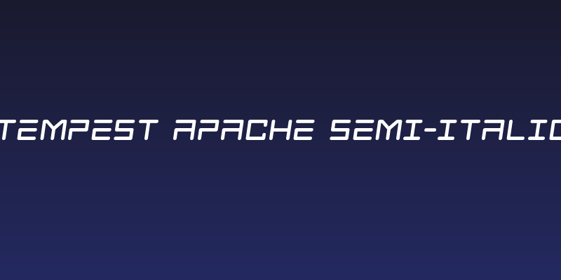Tempest Apache Semi-Italic Social Header