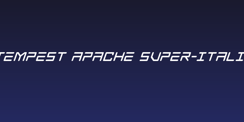 Tempest Apache Super-Italic Social Header