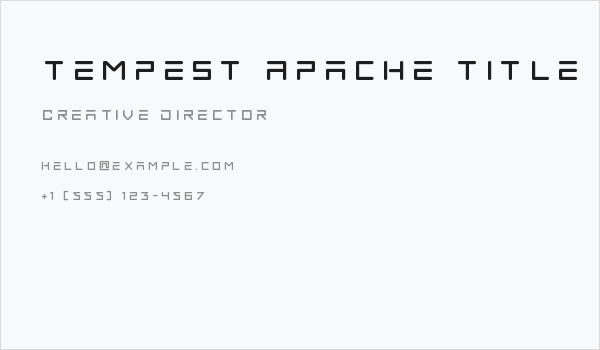 Tempest Apache Title Business Card