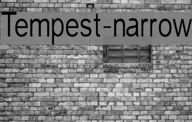 Tempest-narrow フォント examples