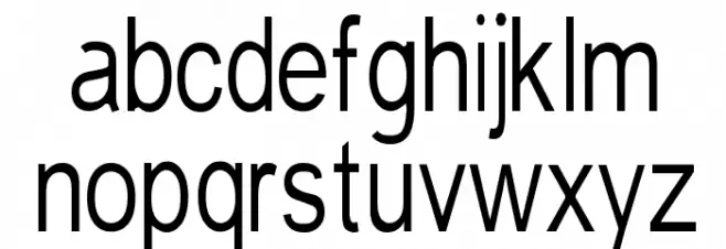 Tempest-narrow フォント 小文字