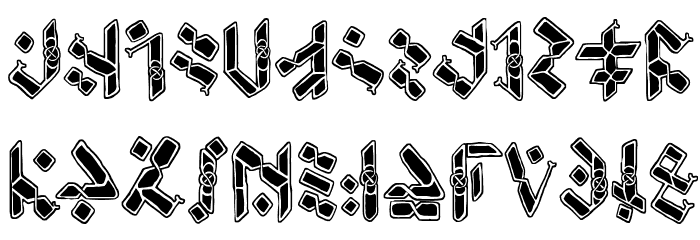 Temphis Knotwork Font LOWERCASE